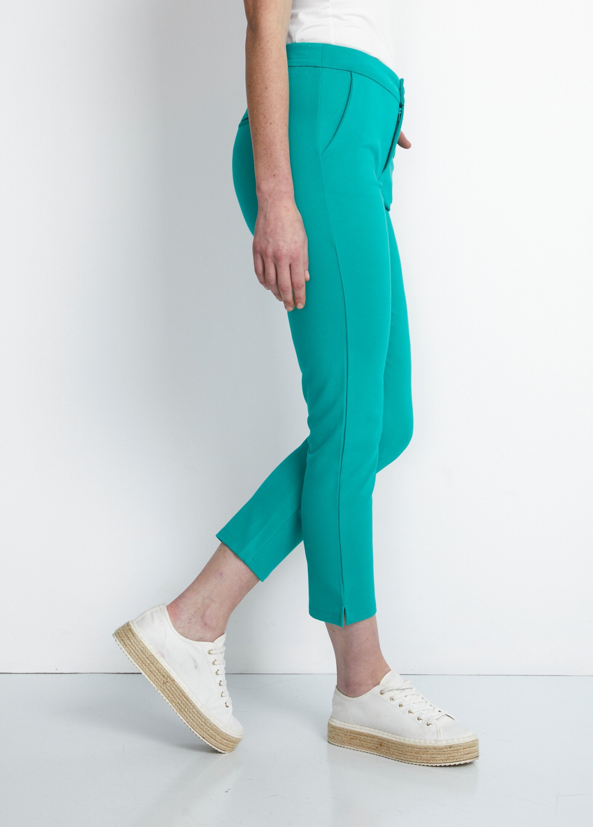 Pantalón_recto_7/8_de_malla_Milano_Verde_DR1_slim
