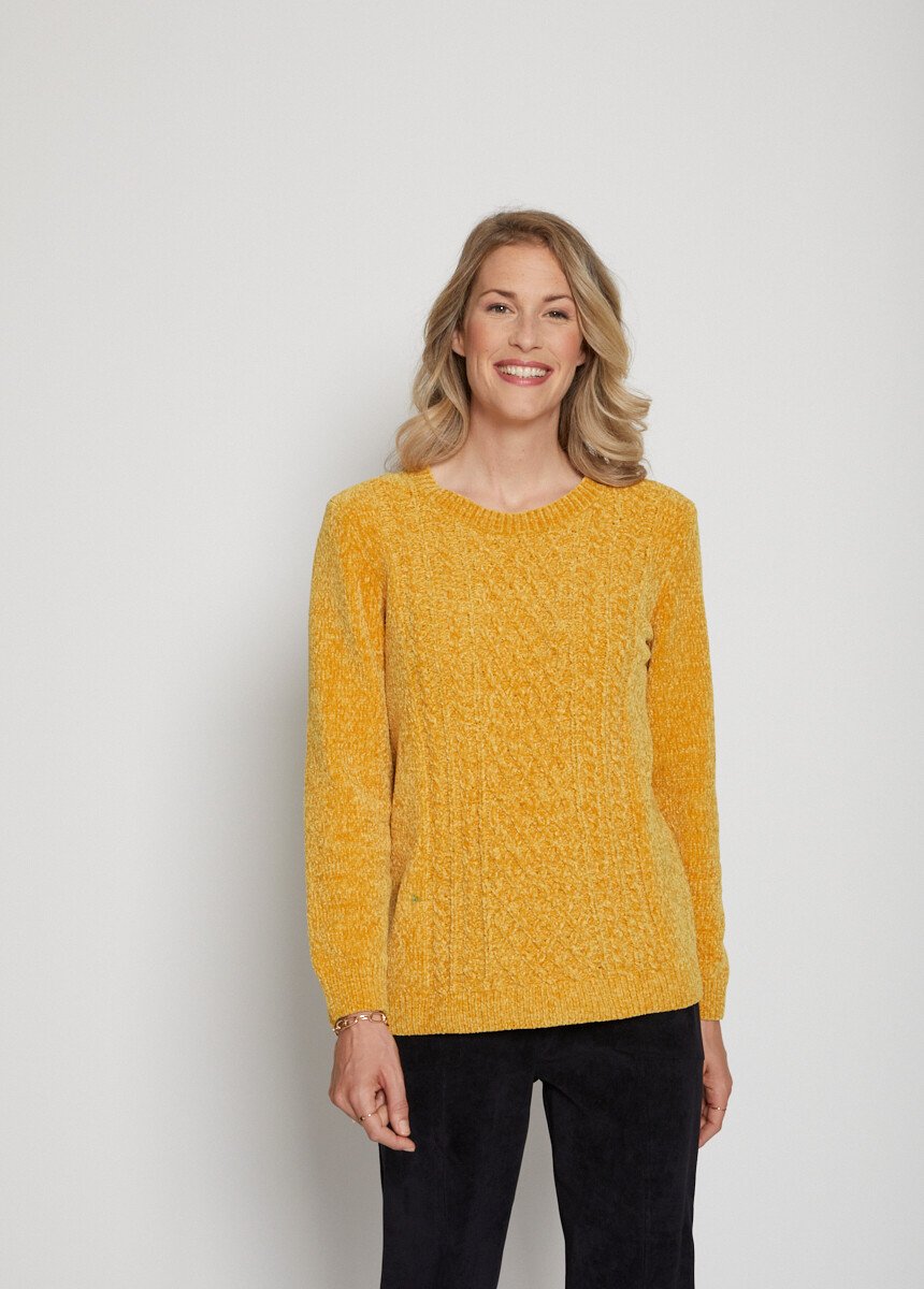 Pull_col_rond_maille_chenille_Miel_FA1_slim