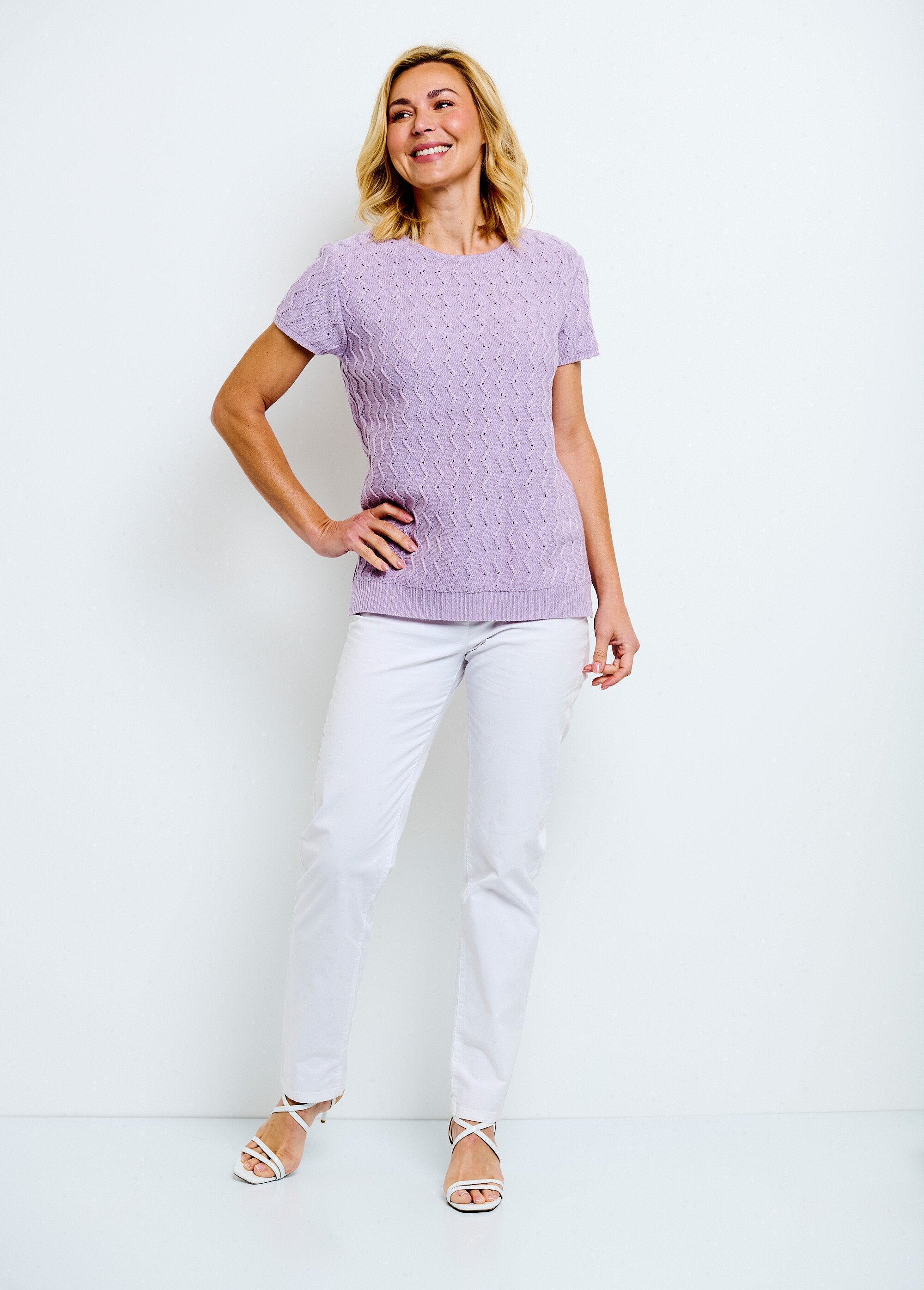 Jersey_túnica_de_punto_con_relieve_torcido_y_manga_corta_Parma_SF1_slim