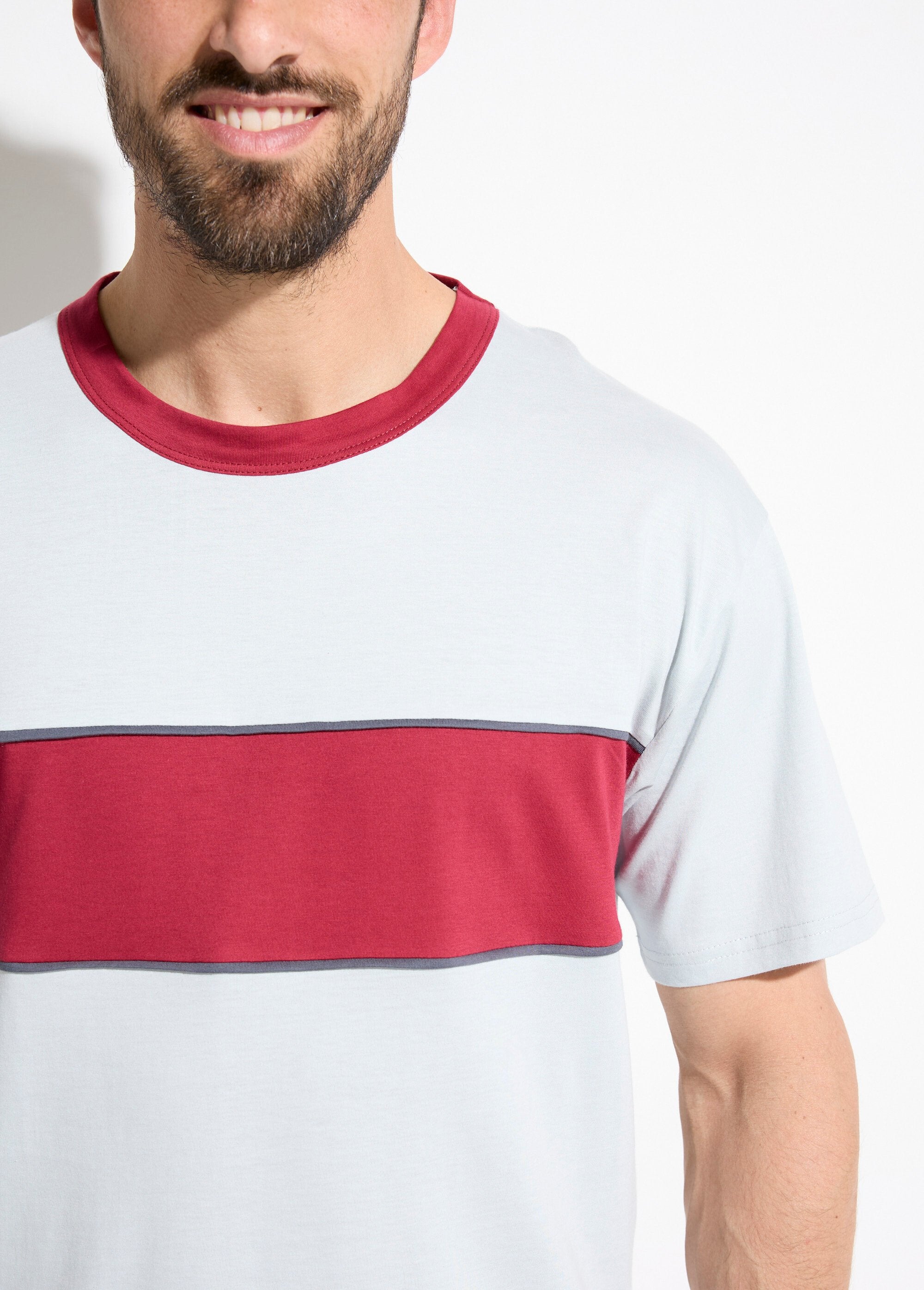 Pijama_corto_de_algodón_bicolor_Burdeos_DE1_slim