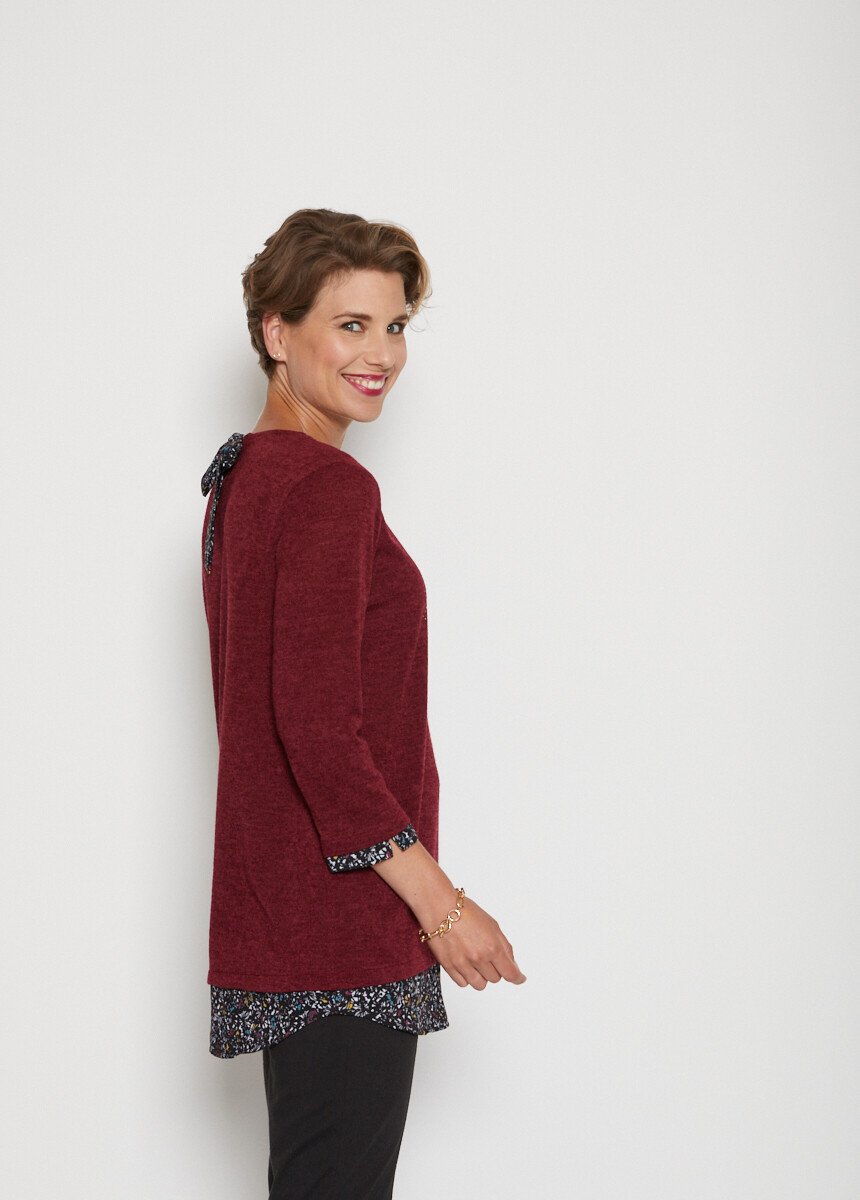 Camiseta_larga_con_efecto_fantasía_2_en_1_Burdeos_DR1_slim