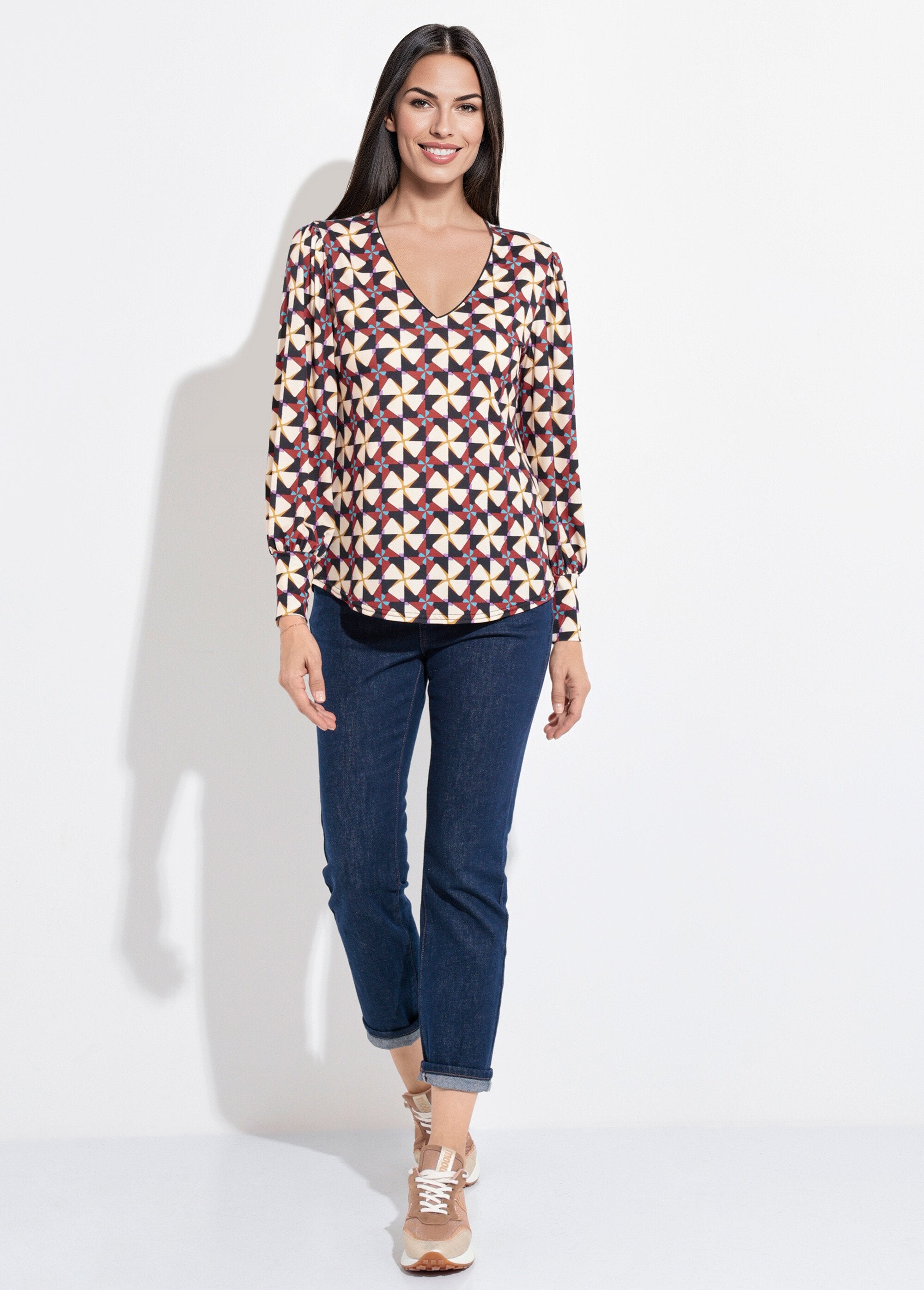 Túnica_de_manga_larga_con_puños_ajustados_Crudo_y_marrón_SF1_slim