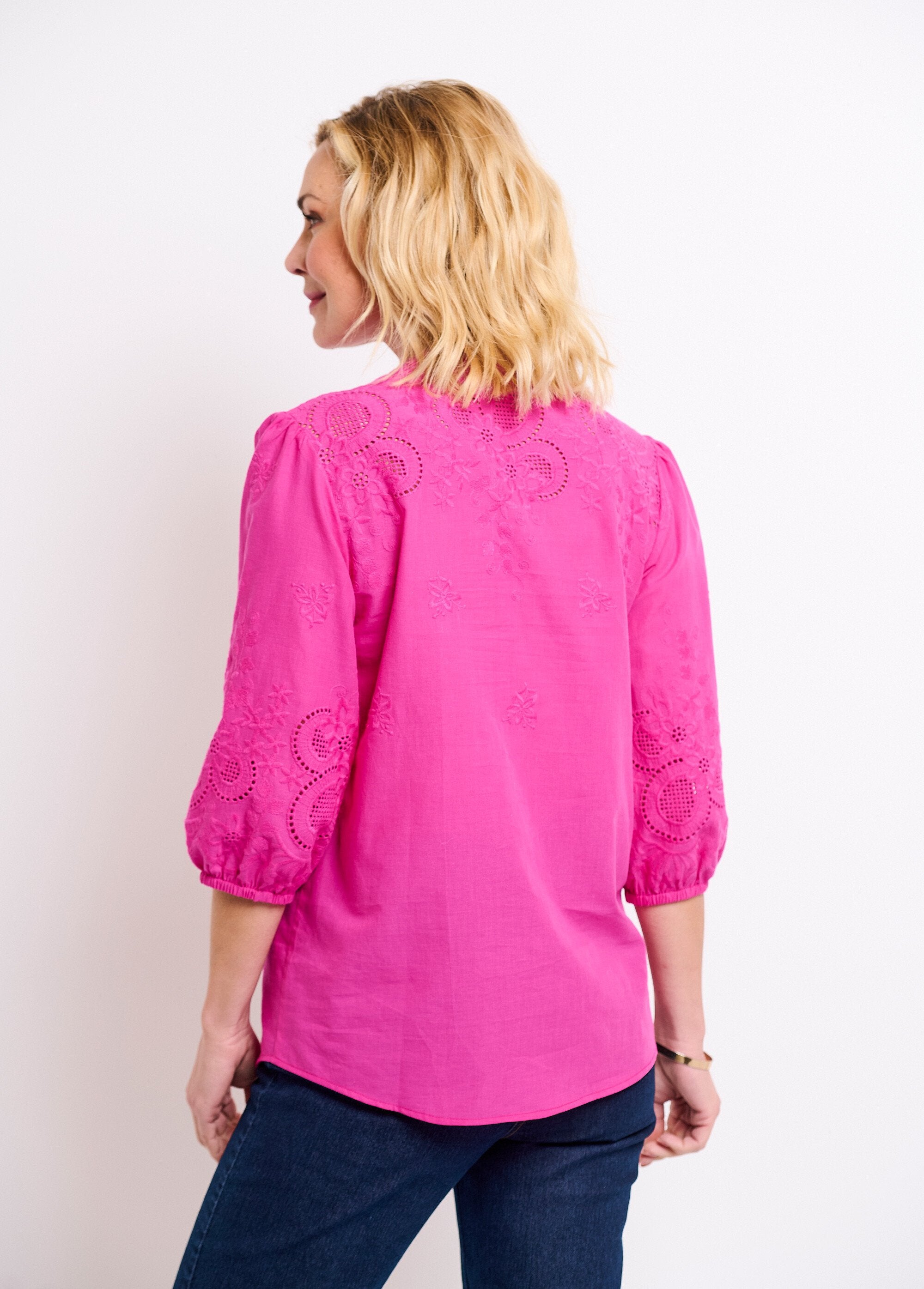 Blusa_larga_de_algodón_bordada_con_manga_3/4_Rosa_DO1_slim