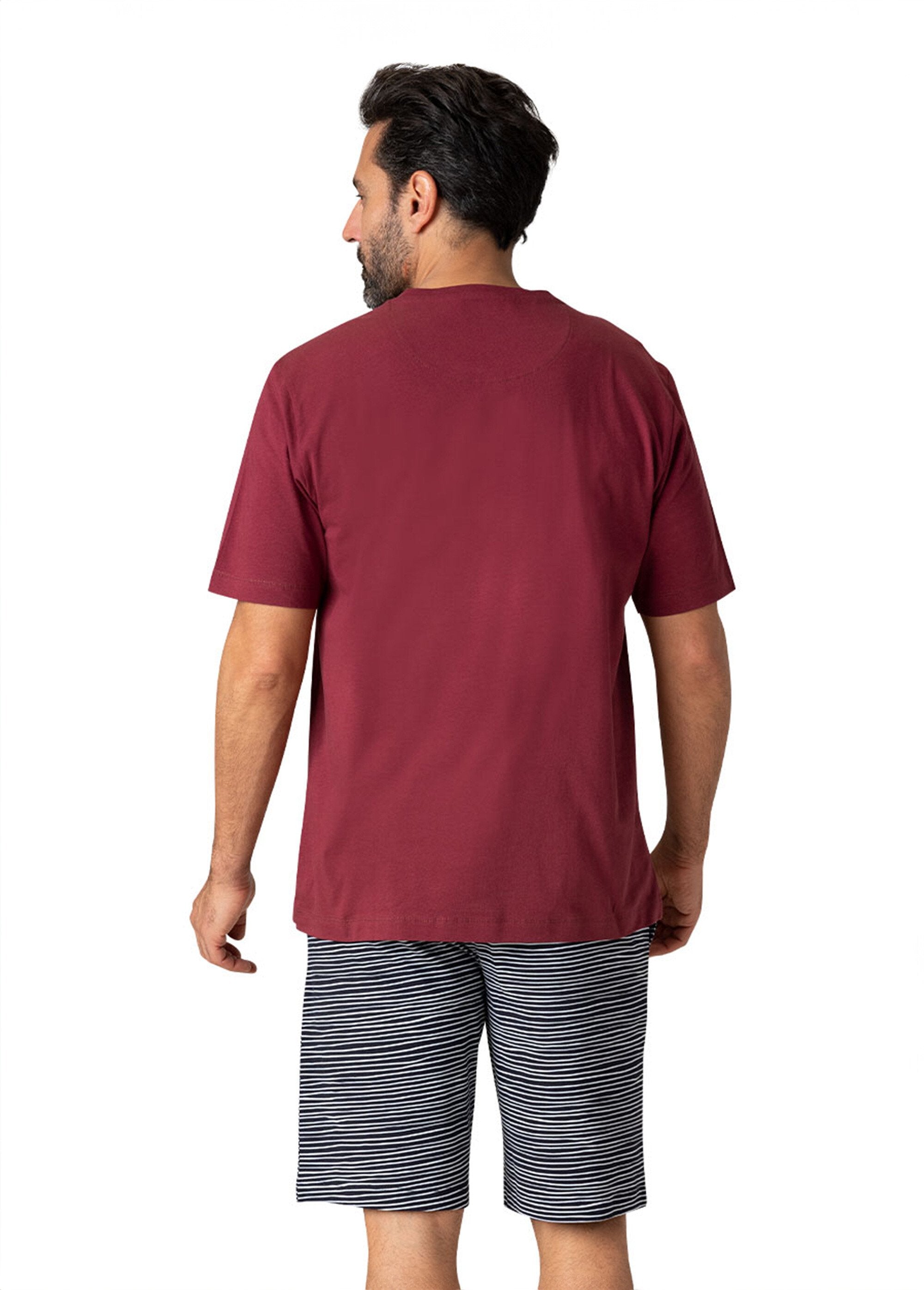 ®_Eminence_-_Pantalones_cortos_de_pijama_estampados_para_hombre_Borgoña_y_azul_marino_DO1_slim
