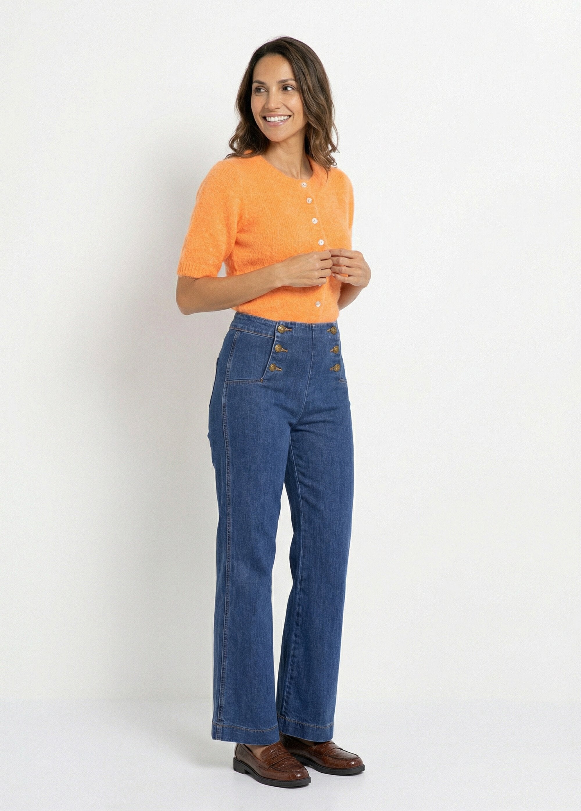 Gilet_à_manches_courtes_avec_laine_Orange_SF1_slim