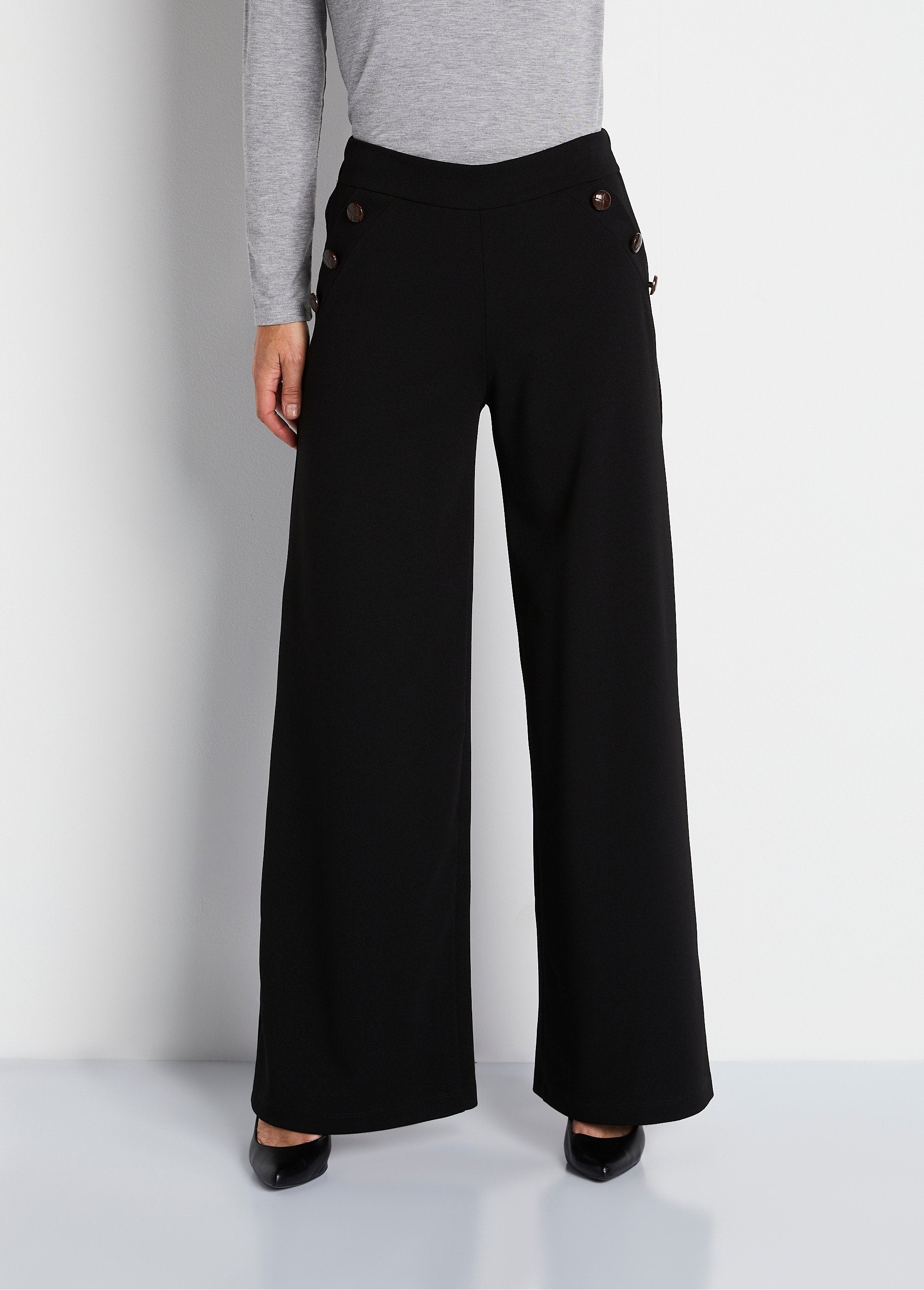 Pantalón_ancho_liso_con_cintura_elástica_en_la_espalda_Negro_FA1_slim