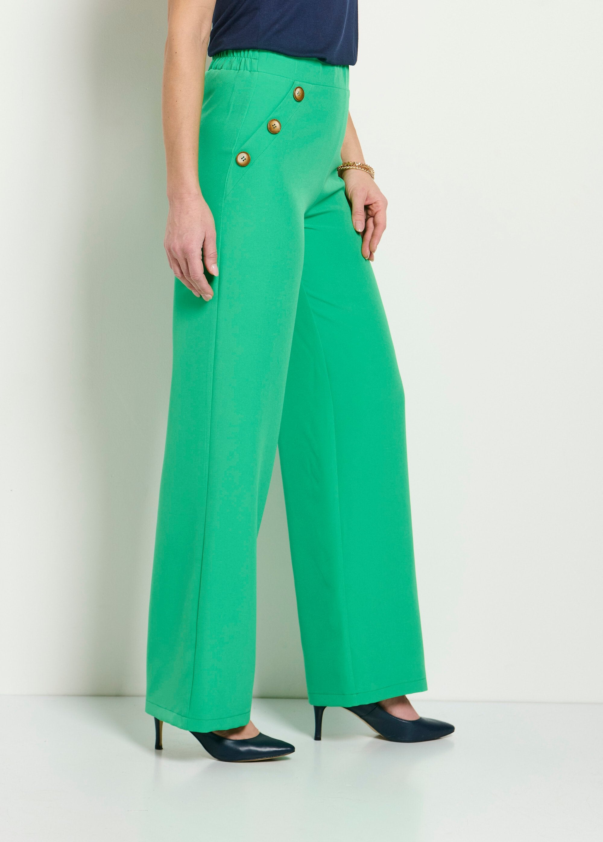 Pantalón_ancho_liso_con_cintura_semielástica_Verde_DR1_slim