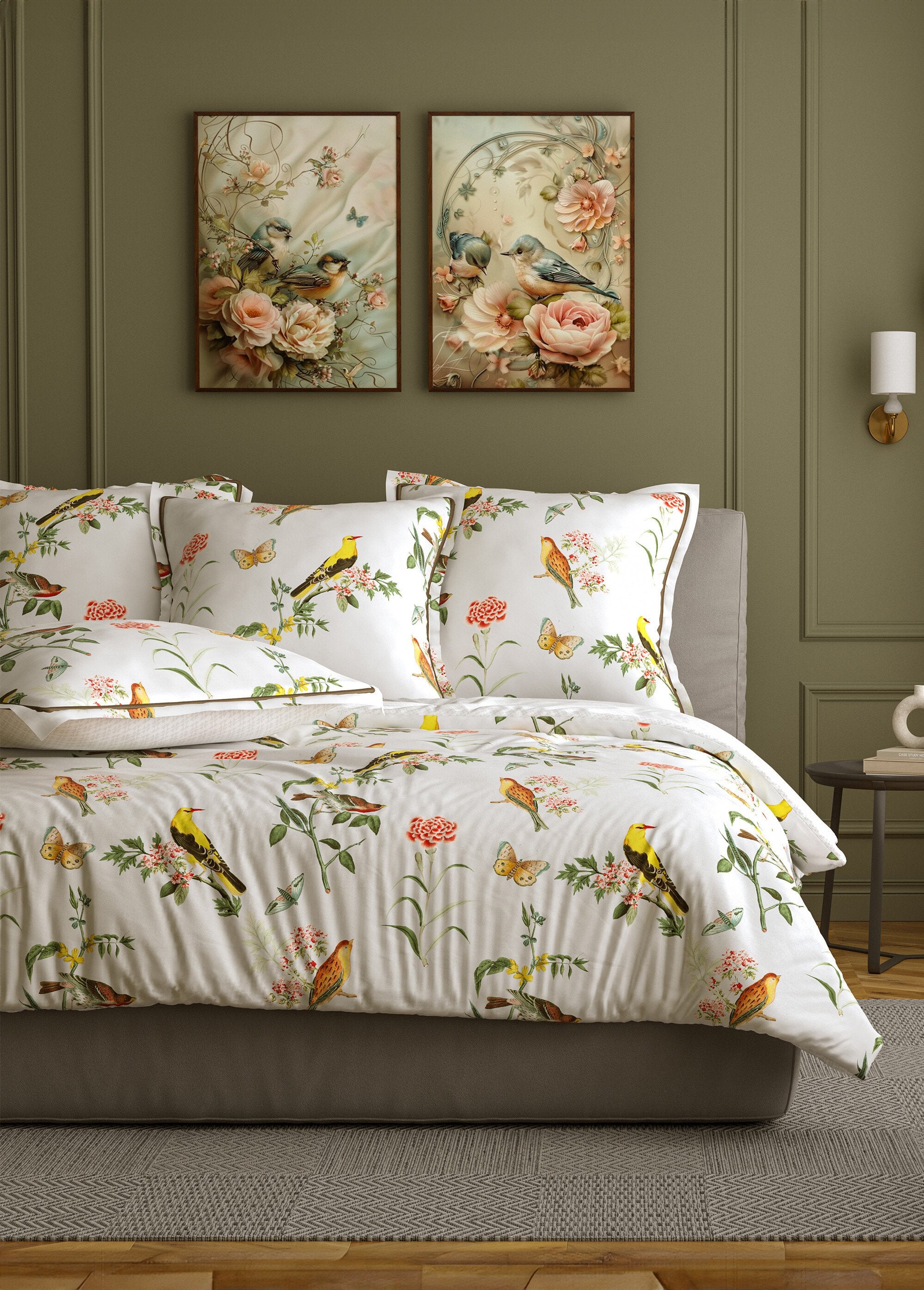 Juego_de_cama_de_3_piezas_con_funda_nórdica,_jardín_Estampado_naranja_FA1_slim