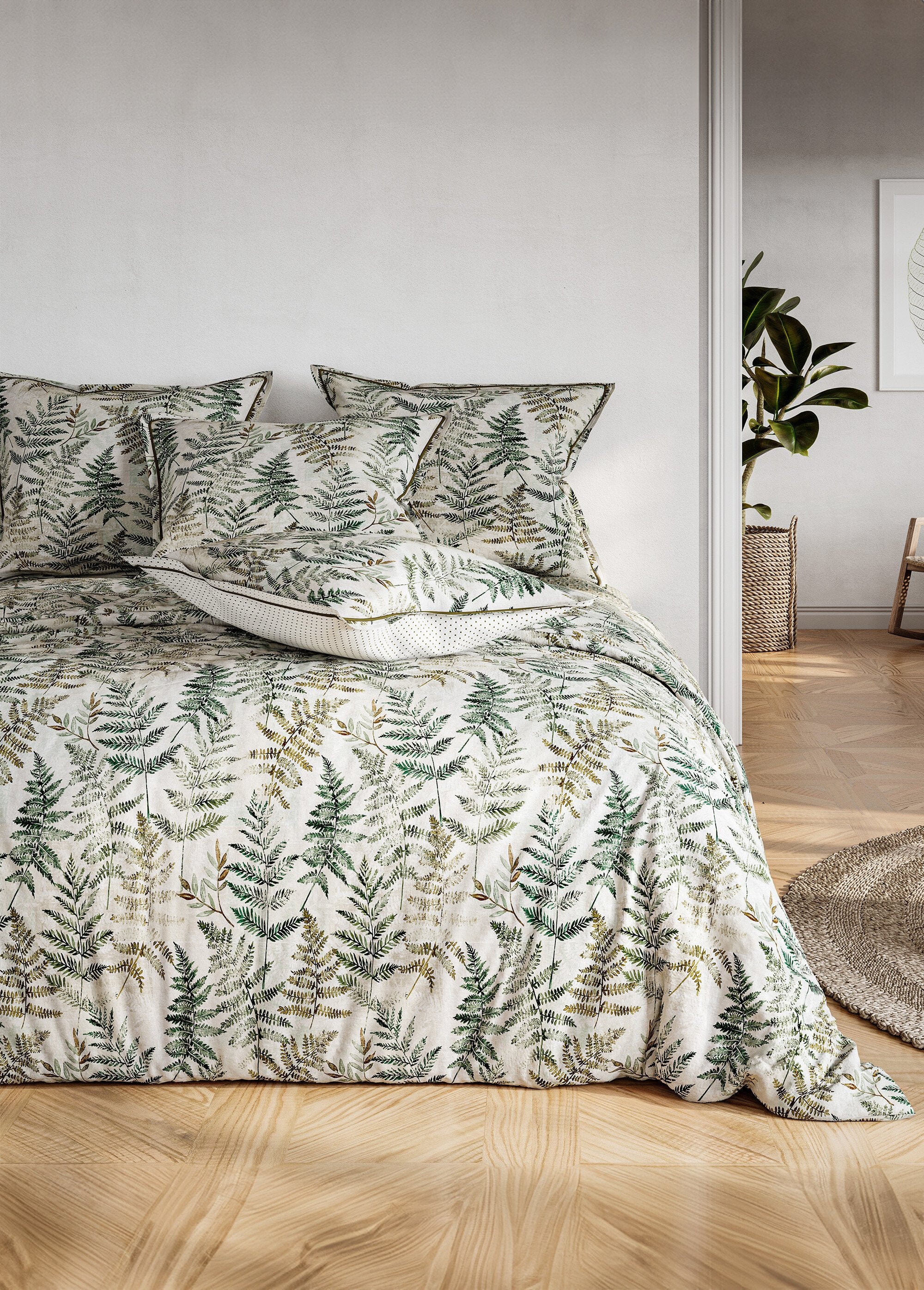 Juego_de_cama_de_4_piezas_con_sábana_encimera,_helechos_Estampado_verde_FA1_slim