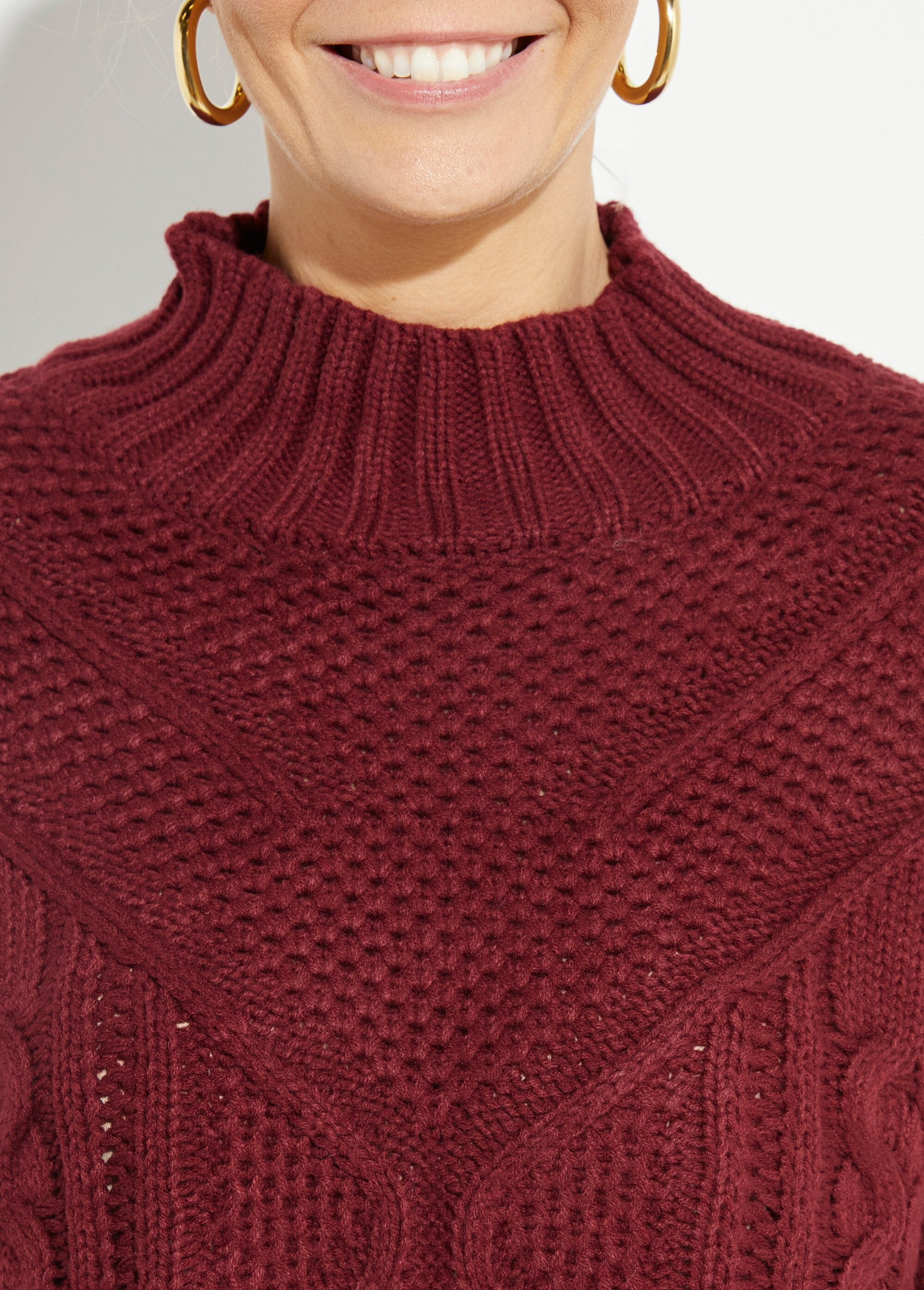Pull_col_montant,_jeux_maille_fantaisie_Bordeaux_DE1_slim