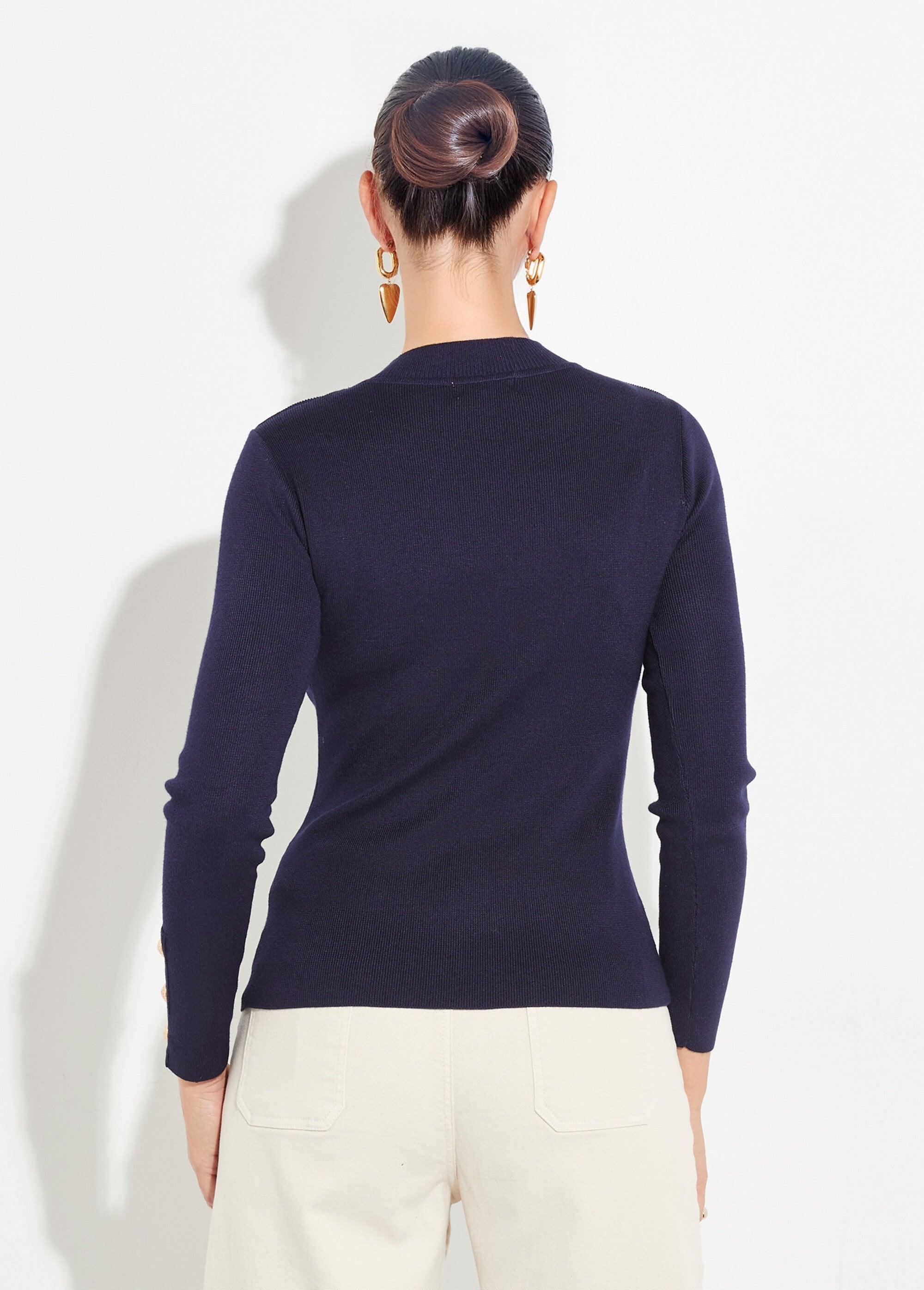 Pull_jacquard_col_montant_et_boutons_métal_Marine_DO1_slim
