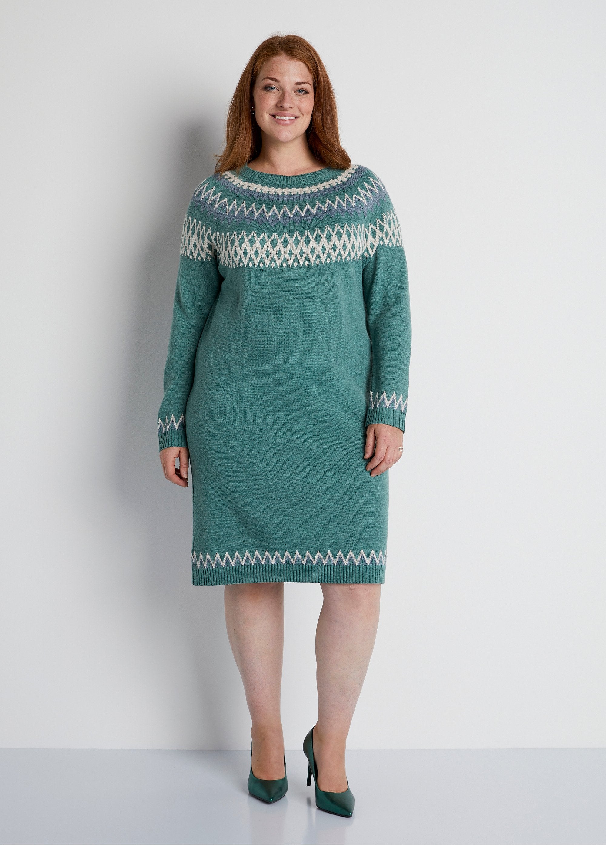 Vestido_jersey_corto_sol_jacquard_jacquard_verde_FA1_curvy