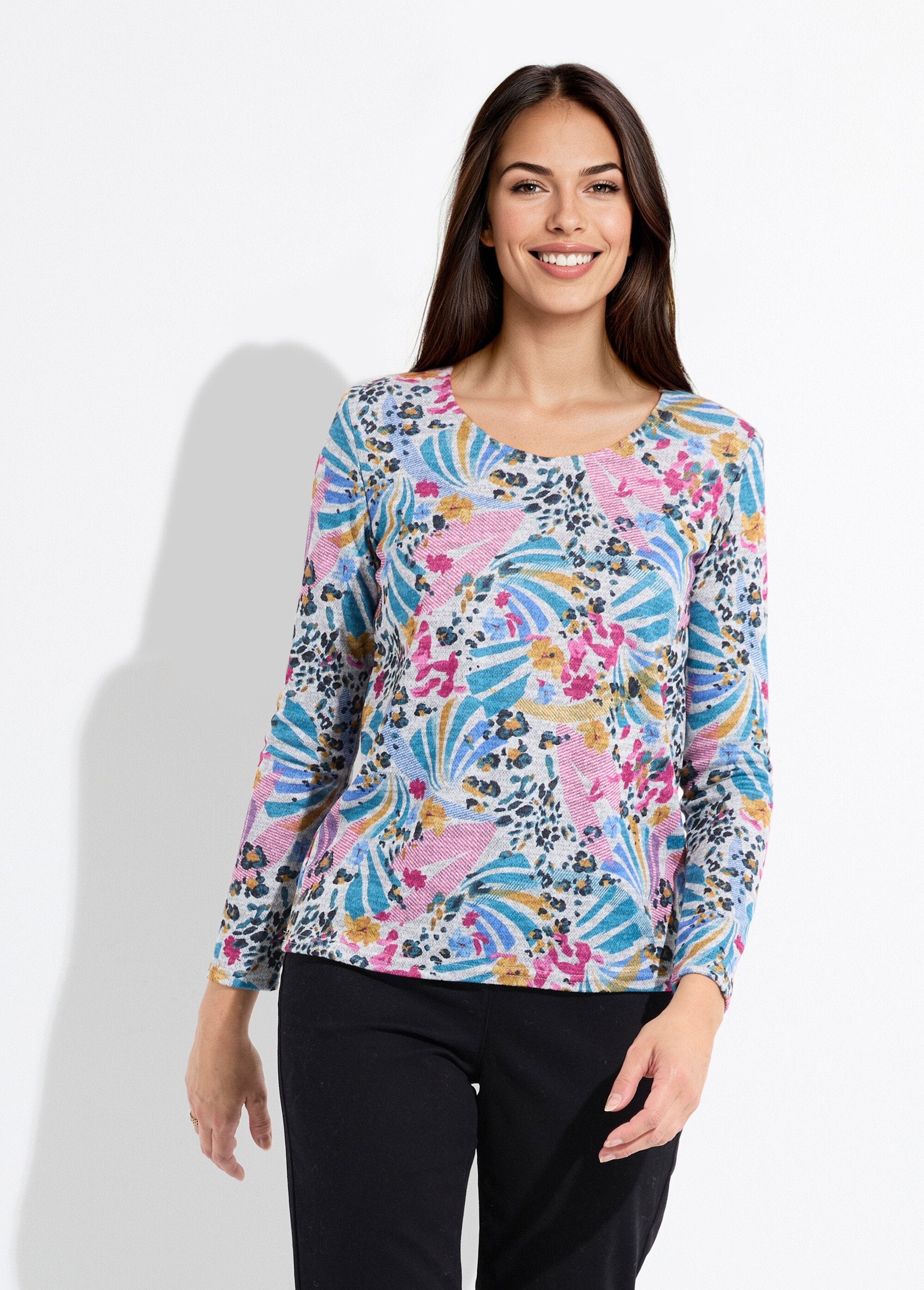 T-shirt_chaud_imprimé_col_rond_manches_longues_Gris_et_rose_FA1_slim