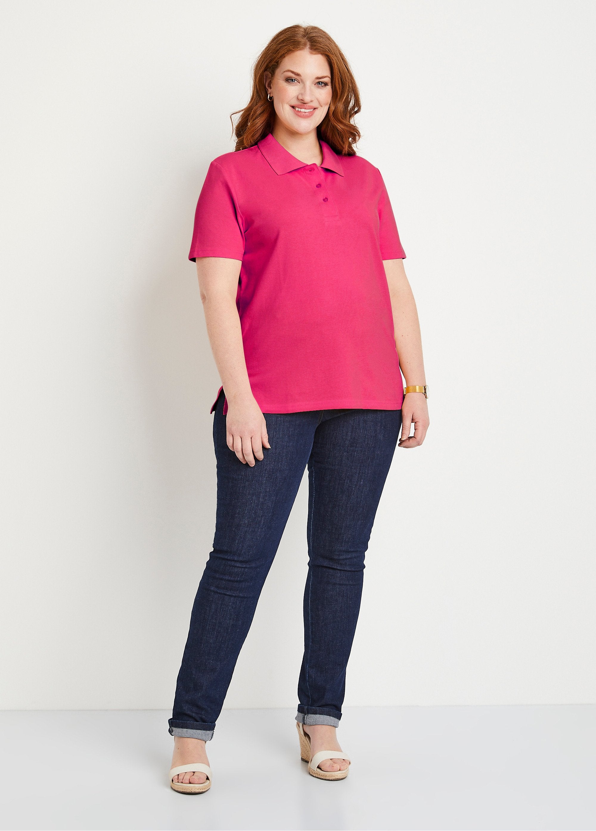 Camiseta_de_punto_de_piqué_de_algodón_con_cuello_polo_Fucsia_SF1_curvy