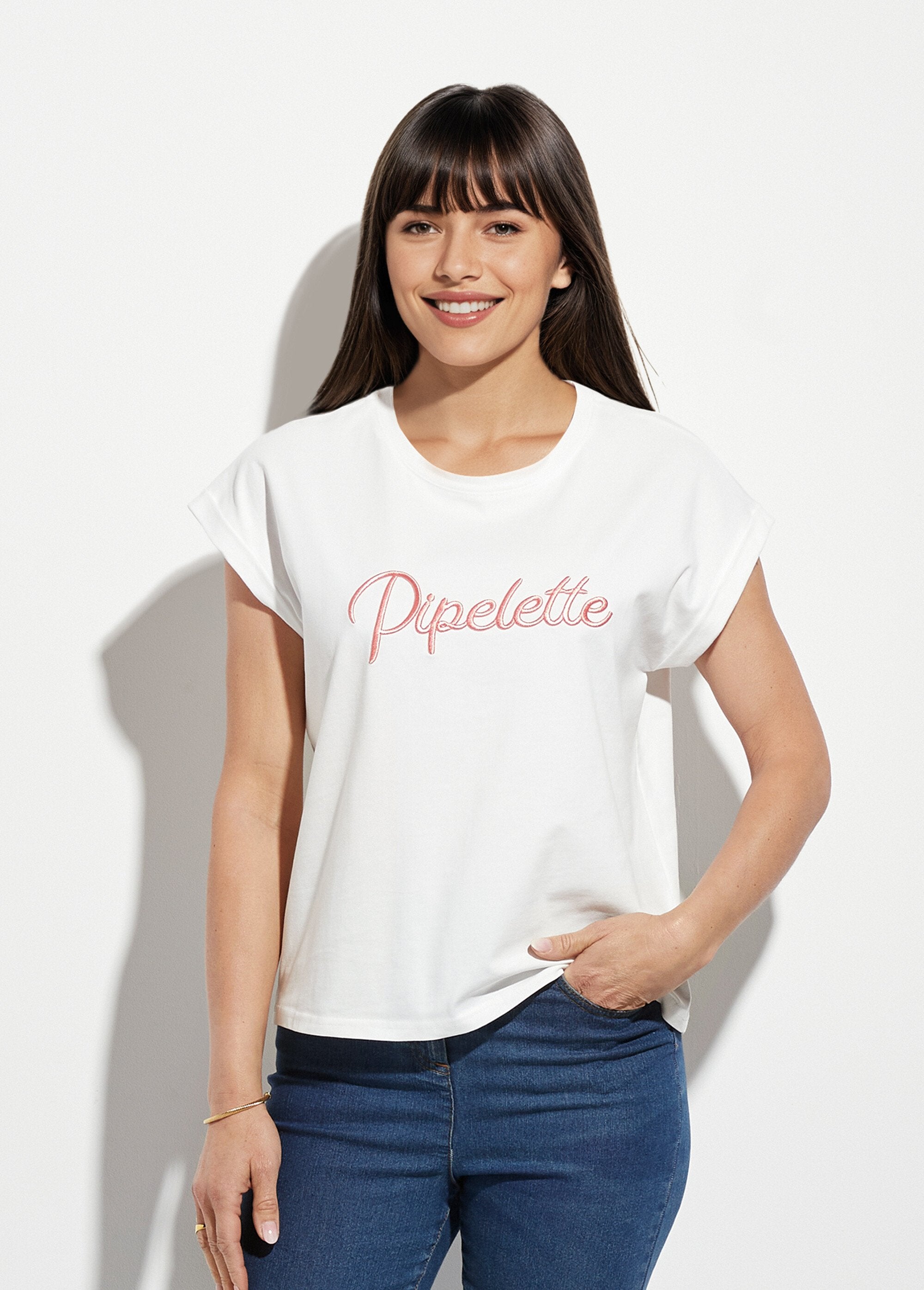 Camiseta_de_cuello_redondo_con_mensaje_Pipelette_Blanco,_Blanca_FA1_slim
