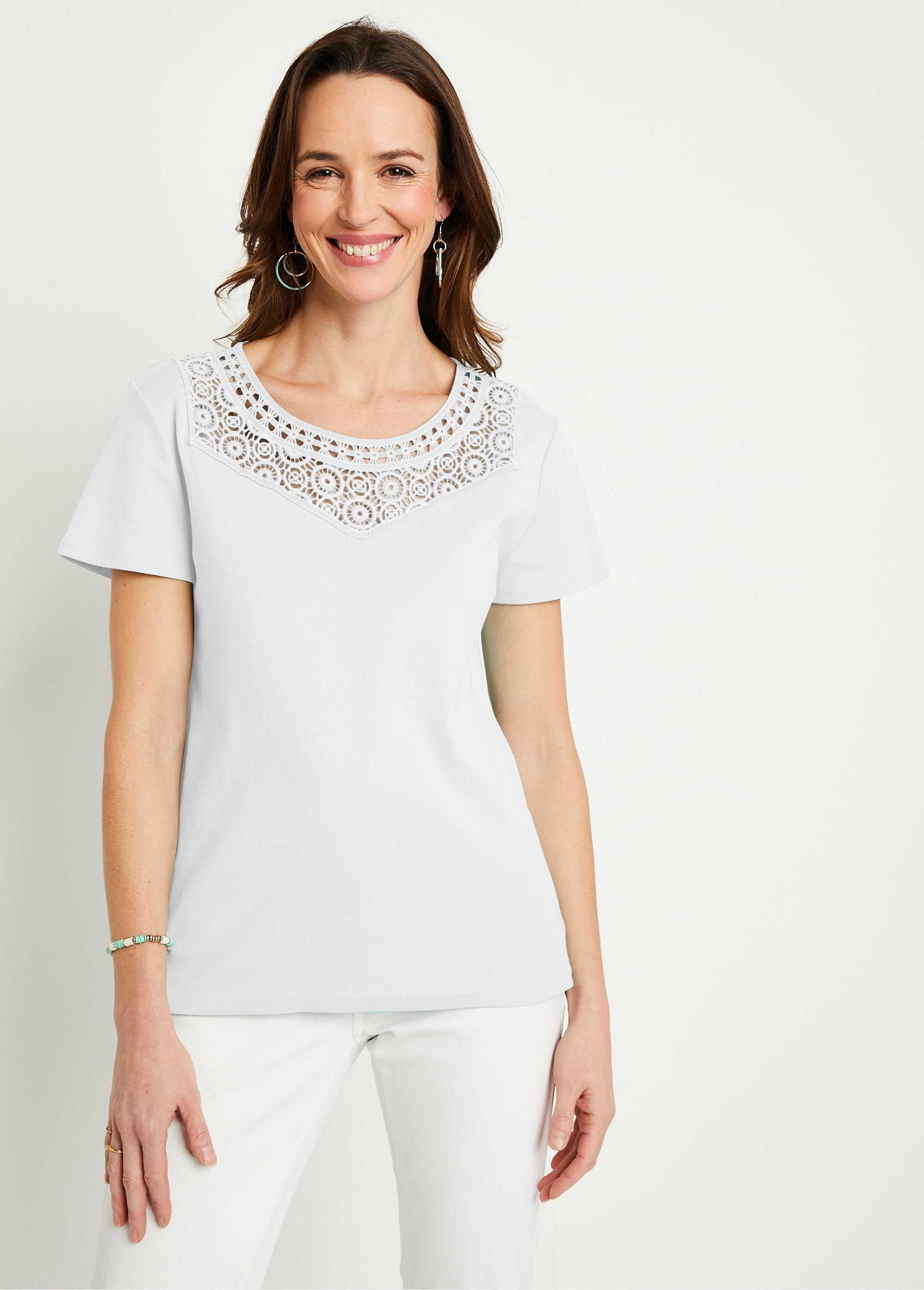 Camiseta_de_manga_corta_lisa_de_algodón_macramé_Blanco,_Blanca_FA1_slim