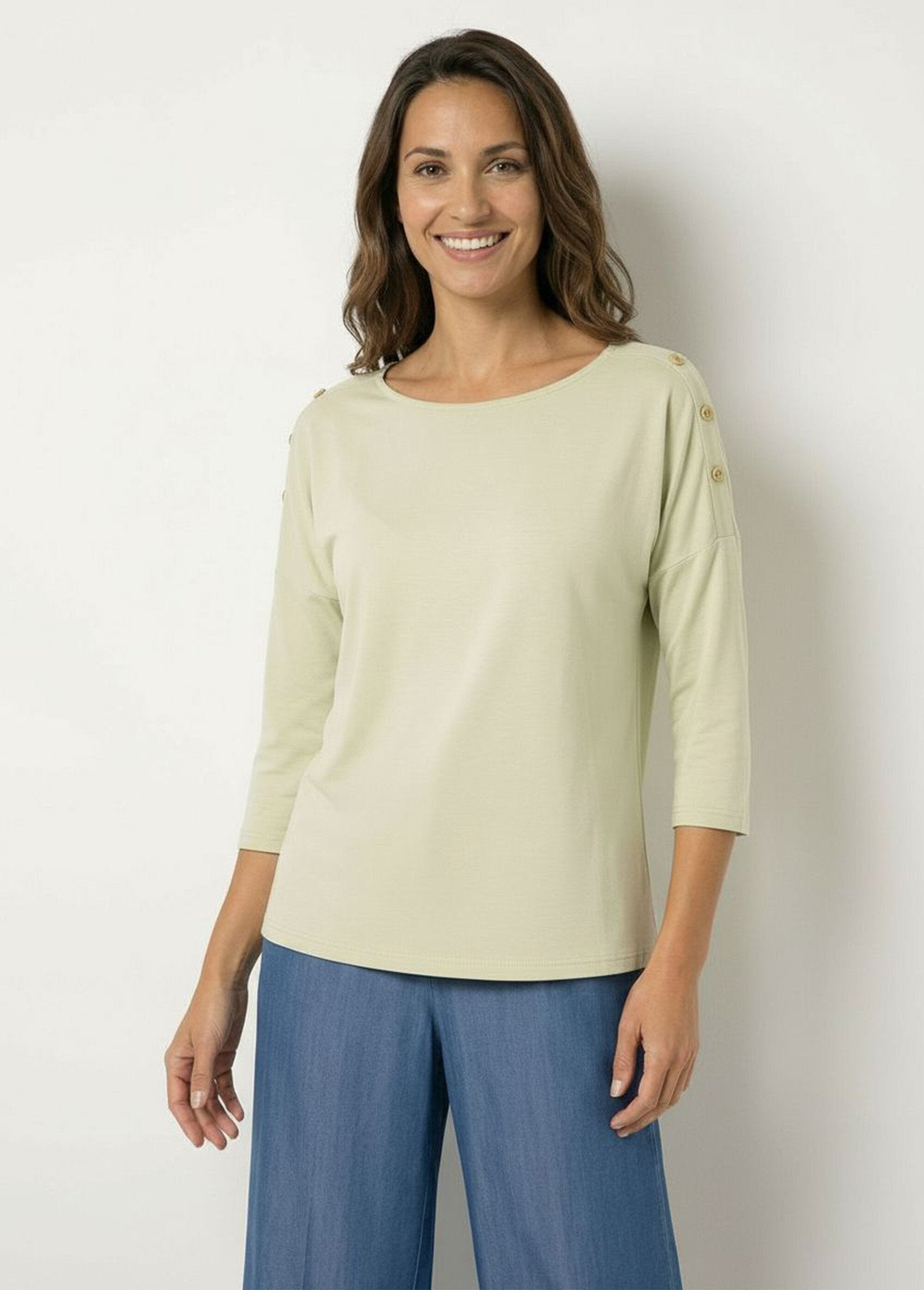 Camiseta_marinera_manga_larga_corta_rayas_Verde_liso_FA1_slim