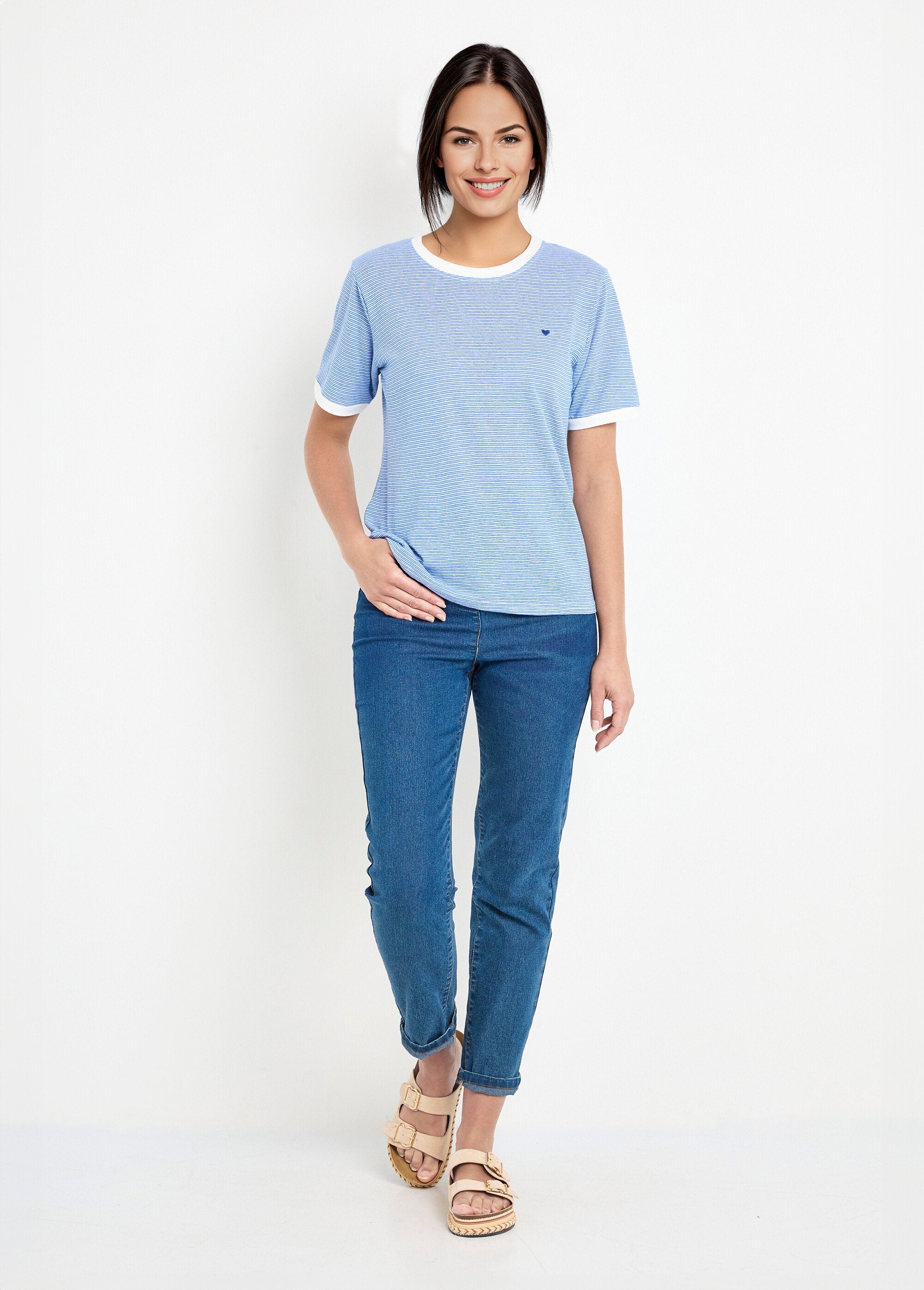 Camiseta_elástica_de_rayas_con_cuello_redondo_Azul_SF1_slim