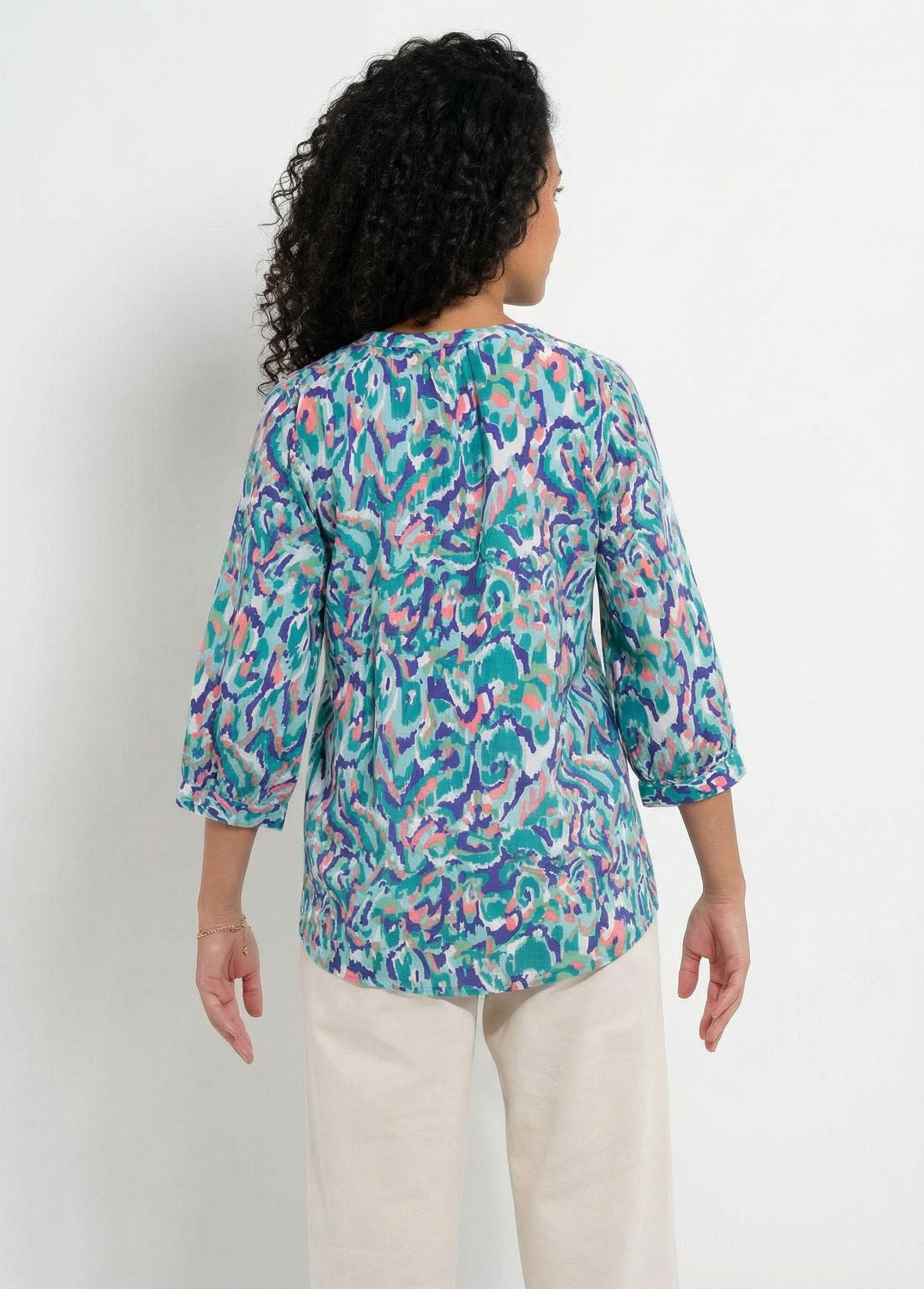 Tunique_ample_longue_imprimée_manches_3/4_Imprime_vert_DO1_slim