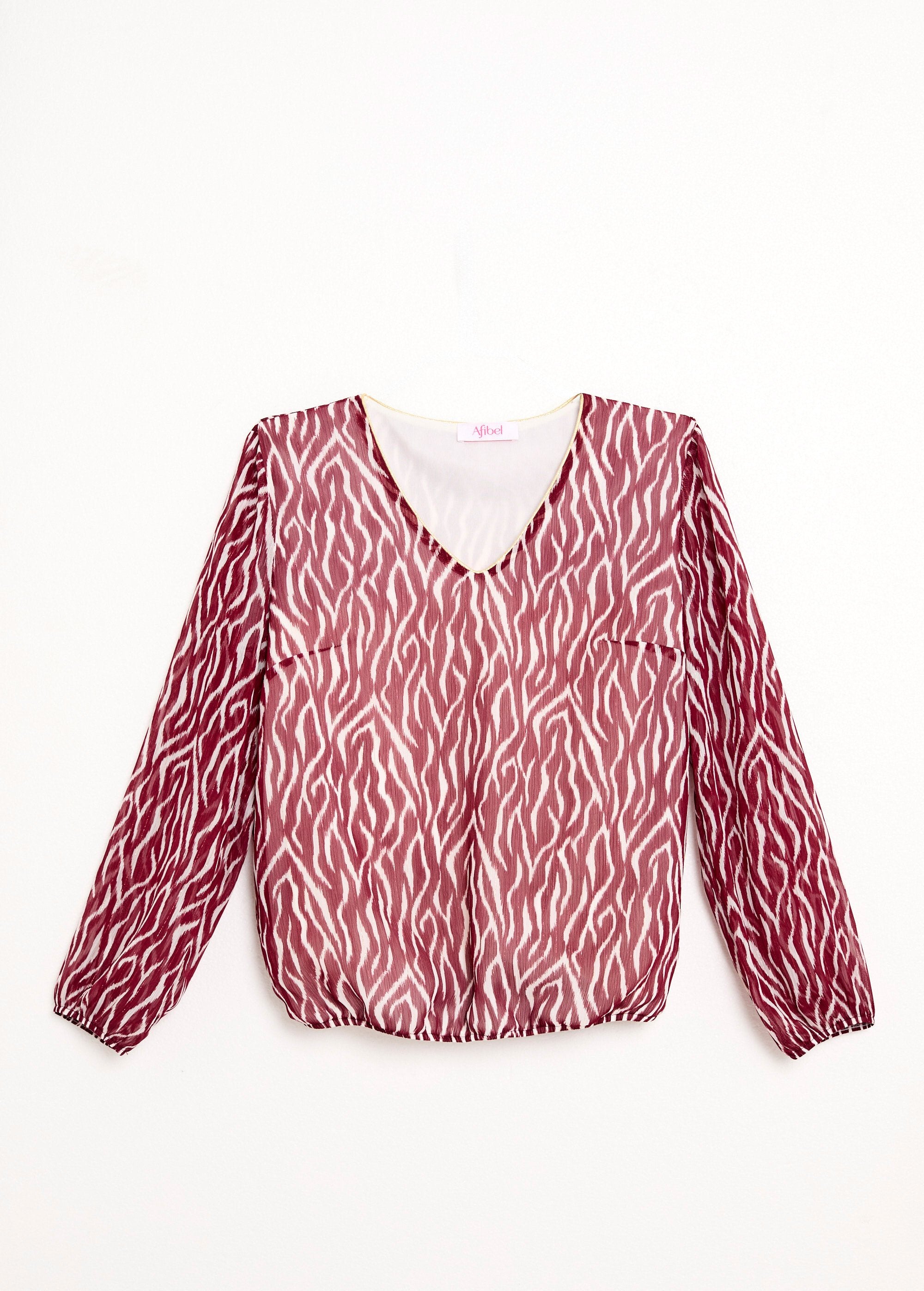 Túnica_con_cuello_en_V_y_forro_de_voile_estampado_Estampado_burdeos_AP1_slim