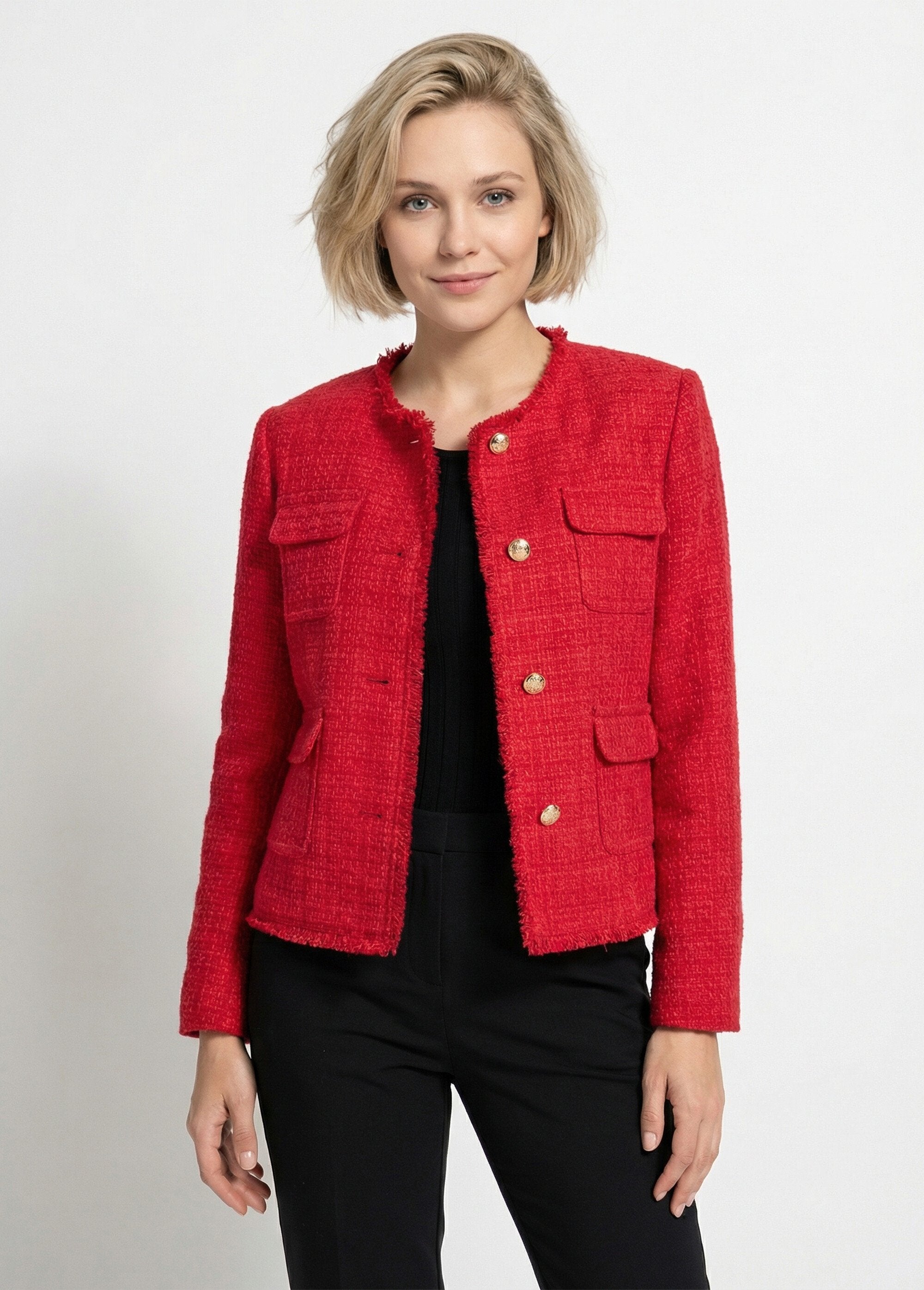 Chaqueta_de_tweed_abotonada_con_flecos_y_sin_cuello_Rojo_FA1_slim